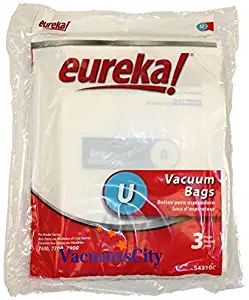 Eureka Upright Vacuum Bravo Series Type U Paper Bags 3 Pk Genuine Part # 54310C, 54310C-6