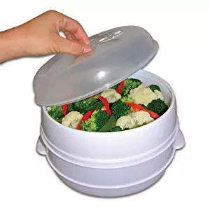 2 Tier Microwave Steamer Food Cooker - As Seen on TV