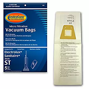 EnviroCare Replacement Micro Filtration Vacuum Bags for Eureka Sanitaire Style ST Uprights 5 Pack