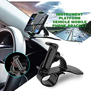 DishyKooker Universal Clip Fold Mobile Phone Stands for i-Phone HUD Type Clip On Car Dashboard Mount GPS Cell Phone Holder Bracket Stand Electronic Cell Phones Accessories for Travel/Work