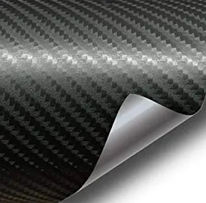 VViViD Black True R Carbon Fiber Vinyl Wrap Roll with Air Release Technology (6 Foot by 5 Foot (Hood, Roof or Trunk Wrap Kit))