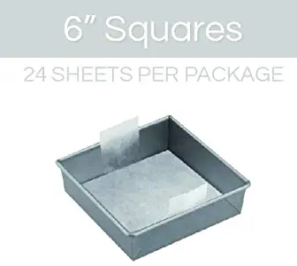 The Smart Baker 6 inch Square Perfect Parchment Paper - 24 Pack Pre-Cut Parchment Sheets for Cake Pans. As Seen on Shark Tank Baking Sheets