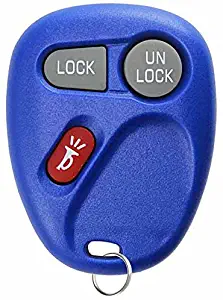 KeylessOption Replacement 3 Button Keyless Entry Remote Control Key Fob for 15042968 -Blue
