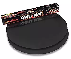 Grillaholics Grill Mat Round - As Featured on Rachael Ray Top Grilling Accessories - Set of 2 Nonstick BBQ Grilling Mats - 15 Inch (Round)