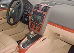 Volkswagen JETTA INTERIOR BURL WOOD DASH TRIM KIT SET 2006 2007 2008 2009 2010