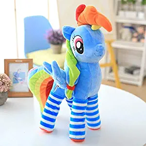 Thombi90 Store Animal Stuffed Pillow Drop Shipping 40 cm Big Size Clothes Accessories Wearable Cartoon Pony Unicorn Stuffed Plush Toys for Children & Fans Gift-Rainbow Dash