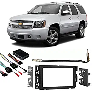 Compatible with Chevy Tahoe 2007 2008 2009 2010 2011 2012 2013 2014 Double DIN Stereo Harness Radio Install Dash Kit Package