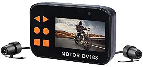 JOYWEE DV188 Motorcycle Recording Camera 1080p Dual Lens Video Driving Recorder Motorbike Dash Cam Sports Action Camera 2.7" LCD Screen 130 Degree Angle Night Vision