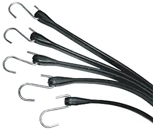 PROGRIP 717904 Multiple Size Natural Rubber Tarp Strap Assortment with S Hooks (Pack of 9)
