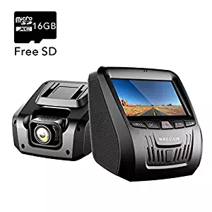 WELCAM Smart Car Dash Camera with Free miniSD Card, 3" 1080 FHD Display, Clear Night Vision with Sony Image Sensor, Loop Recording, Parking Monitoring and Motion Detection, Collision Video Lock, WDR