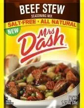 Mrs Dash Salt Free Beef Stew Seasoning Mix (1.25 oz Packets) 4 Pack