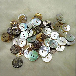 Buttons - 100Pcs/lot Mother of Pearl Round Shell Buttons Scrapbooking Clothes Coat Hats Sewing DIY Decorative Buttons 10mm