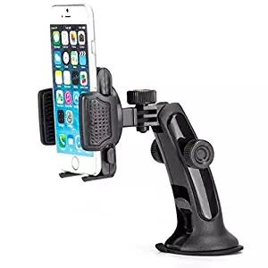 3-in-1 Car Mount Windshield Dash AC Airvent Holder Stand Window Glass Dock Multi-Angle Rotating for ZTE Blade X MAX, Grand X Max 2, X3, X4, Duo LTE, XL, ZMax Pro Z981