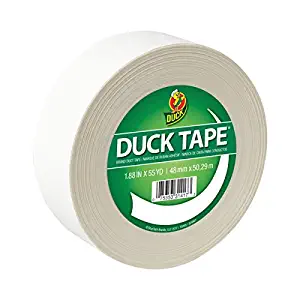 Duck Brand 241745 Color Duck Tape Duct 1.88 Inches x 55 Yards, 1-Roll, White