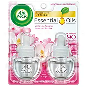Air Wick Scented Oil White Lilac, Magnolia & Cherry Blossom Twin Refill (2X.67) oz (Pack of 3)