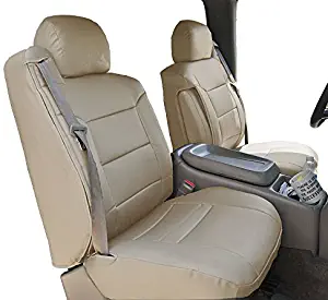 Iggee 2000-2002 CHEVY SILVERADO BEIGE Artificial leather Custom Made Original fit FRONT Seat covers & 2 Armrest covers