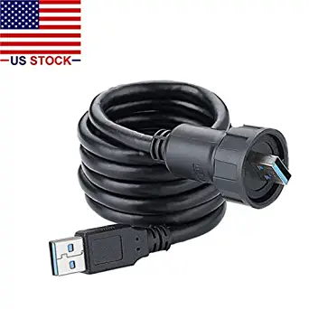 CNLINKO USB 3.0 Type A Connector, Male Plug with 40 inches Cable, Outdoor Waterproof IP67, Data + Power, Industrial Standard USB 3.0 Type A