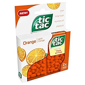 Orange Mints | Tic Tac | Orange Duopack | Total Weight 3.46 ounce