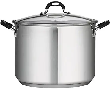 18/10, 16-Quart Dishwasher Safe Stainless Steel Covered Stockpot, Silver