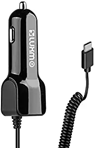 USB Type-C Car Charger 2.1A Extra USB Black Compatible with OnePlus 7T