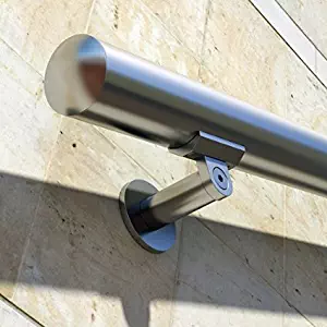 B52 Anodized Handrail Aluminum Stairs Kit Stainless Steel Look 4 Ft and 1.97 "diam