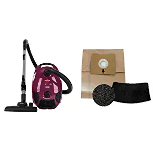 Filter Replacement Bundle - BISSELL Zing Bagged Canister Vacuum, Maroon, 4122 - Corded + Bissell 1480 Zing Canister Vacuum Accessory Kit