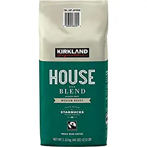 Kirkland Signature House Blend Coffee: Medium Roast, Whole Bean - 2 .5 lbs