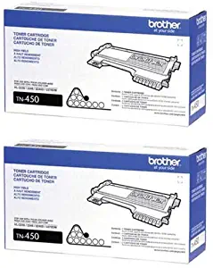 Brother Genuine High Yield Toner Cartridge, TN450, Replacement Black Toner, Page Yield Up to 2,600 Pages