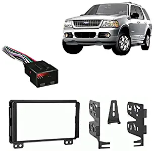 Compatible with Ford Explorer 2004 2005 Double DIN Stereo Harness Radio Install Dash Kit Package