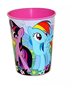 My Little Pony Friendship is Magic 16 oz Plastic Cup by Designware ~ Twilight Sparkle, Rainbow Dash, Pinkie Pie, Applejack