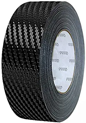 VViViD Black Carbon Fiber Air-Release Adhesive Vinyl Tape Roll (1/2 Inch x 20ft)