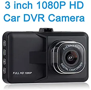 Dash Cam, RULE 1080P Car DVR Dashboard Camera Full HD with 3" LCD Screen 170°Wide Angle, WDR, G-Sensor, Loop Recording, Night Vision