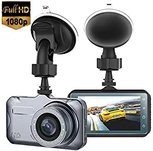 3" Dash Cam Full HD 1080P, 170 Degree Wide Angle LCD Dashboard Camera Car Video Recorder with Night Vision, G-Sensor, WDR, Loop Recording, Motion Detection, Parking Monitor