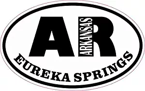 StickerTalk 4in x 2.5in Oval AR Eureka Springs Arkansas Sticker
