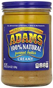 Adams 100% Natural Creamy Peanut Butter, 36 Ounces