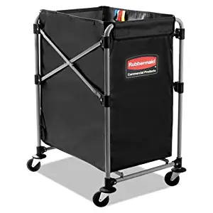 Collapsible X-Cart, Steel, Four Bushel Cart, 20 1/3w x 24 1/10d, Black/Silver