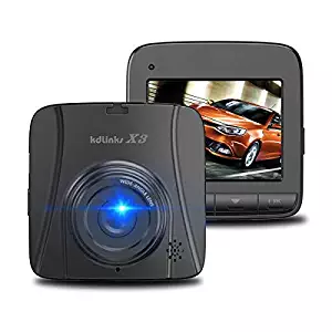 [2018 New Model] KDLINKS X3 2.7K Super HD 2688x1520 Wide Angle Dashboard Car DVR Vehicle Dash Cam with G-Sensor & WDR Night Mode & Loop Recording, Support 64/128GB