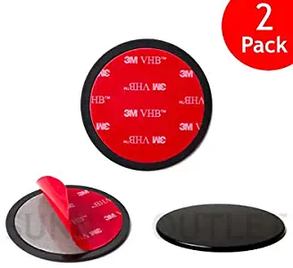 Navitech 80mm (Twin Pack) in Car Adhesive Universal Dash Disc Compatible with The Use with Windscreen Suction Cups Compatible with The Tomtom 6 Inch, Car Sat Nav GO Essential