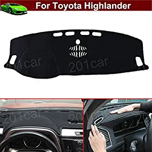 Tiantian New 1pcs Black Premium DashMat Dash Carpet Original Dash Covers Dashboard Cover Custom Fit for Toyota Highlander 2014 2015 2016 2017 2018 2019