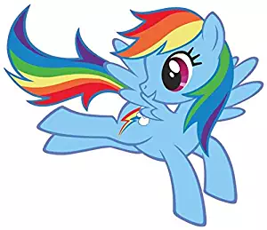 My Little Pony Rainbow Dash 11" X 9.4" Full Color Vinyl Decal Sticker