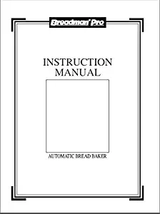 Breadman Bread Machine Maker Instruction Manual (Model: TR444) Reprint [Plastic Comb]