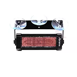 Abrams Focus 1X Series (Red) 18W - 6 LED Volunteer Firefighter POV Vehicle Truck Windshield Strobe Warning Dash & Deck Light Bar