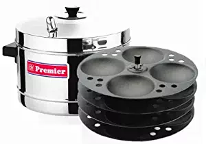 Stainless Steel Idli Maker with 4 Non Stick Idli Racks By SS Premier