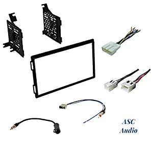 Premium Car Stereo Install Dash Kit, Wire Harness, and Antenna Adapter to Install an Aftermarket Double Din Radio for Select Nissan Vehicles - See Compatible Vehicles Below