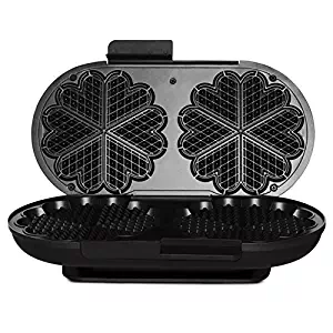 Wilfa Traditional Norwegian Waffle Maker WAD-619B (Black), 1700-Watts, Made in Norway