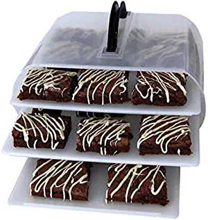 Baker's Sto N Go - Cookie, Cupcake, Food Storage Container set with 2 trays Black
