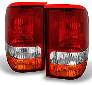 For Ford Ranger Pickup Truck Red Clear Rear Tail Light Brake Lamps Replacement Pair Left + Right