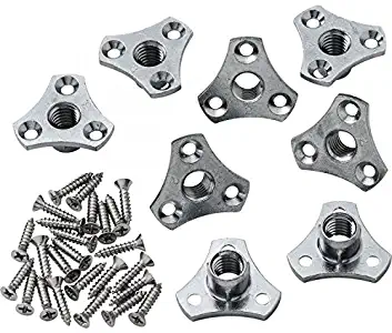 5/16"-18 Screw On Flat Mounting T-Nut Plates Bolt Thread Tee Nuts (4)