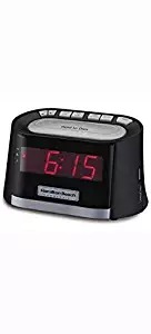 Hamilton Beach Commercial Hospitality Clock Radio Alarm Clock with USB Phone Charging Port HCR410