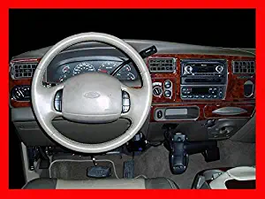 FORD EXCURSION INTERIOR BURL WOOD DASH TRIM KIT SET 2000 2001 2002 2003 2004 2005